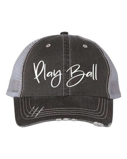 Play Ball Embroidered Trucker Hat