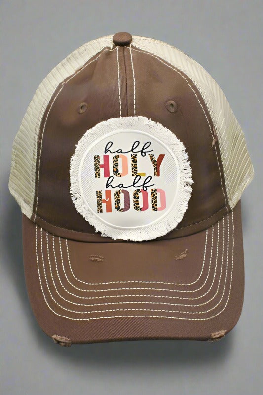 Half Holy Half Hood Patch Trucker Hat