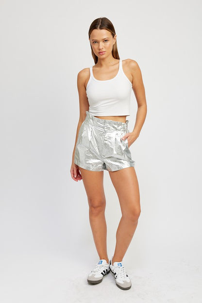 Paperback metallic shorts