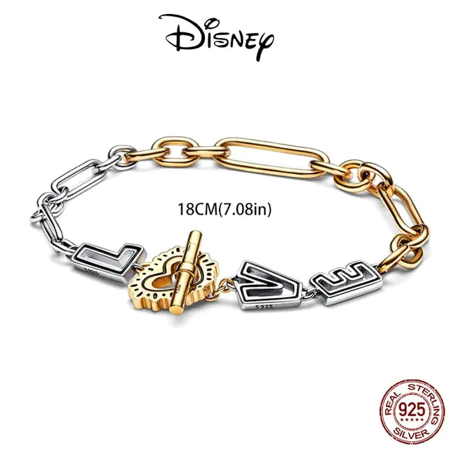 Disney Heart Snake Chain Bracelet