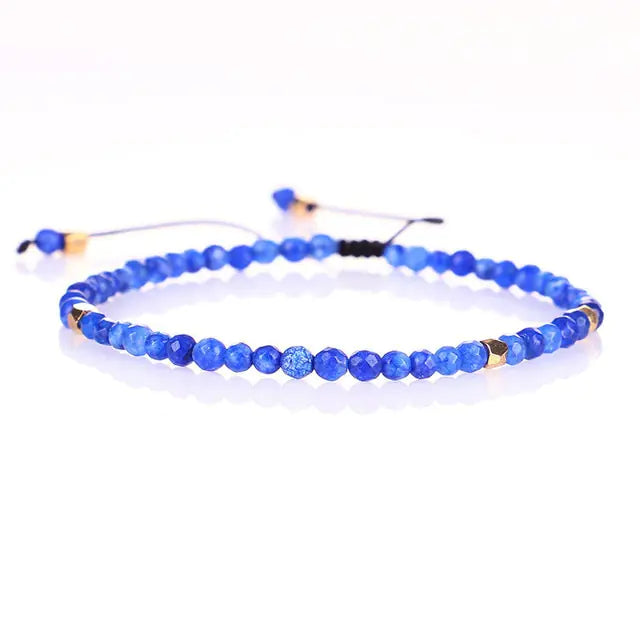 3mm Natural Lapis Tiger Eye Stone Tangling Stone Hand-woven Bracelets