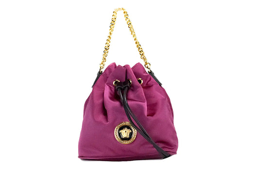 Dahlia Medusa Pendant Bucket Chain Crossbody - Versace