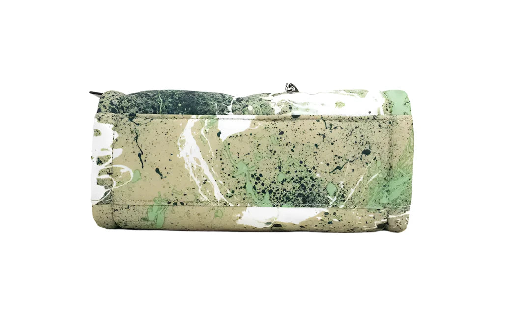 Marc Jacobs Mini Green Multi Splatter Paint Nylon Tote