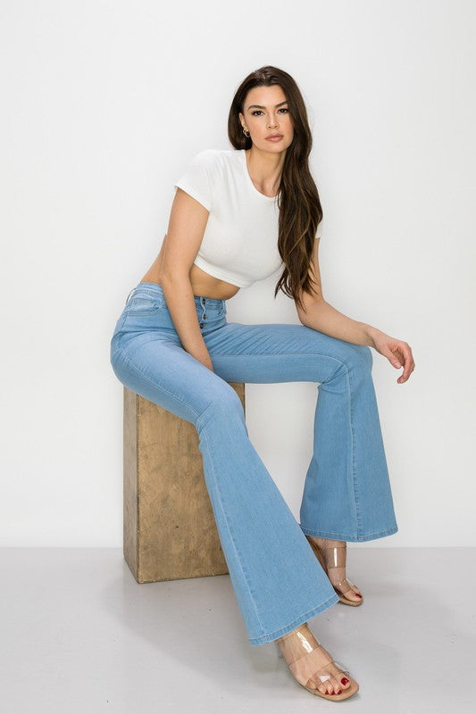 5 Button Flare Jeans